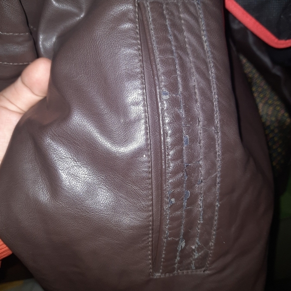 Monte Carlo Brown leather jacket SIZE: XXXL - Picture 5 of 8